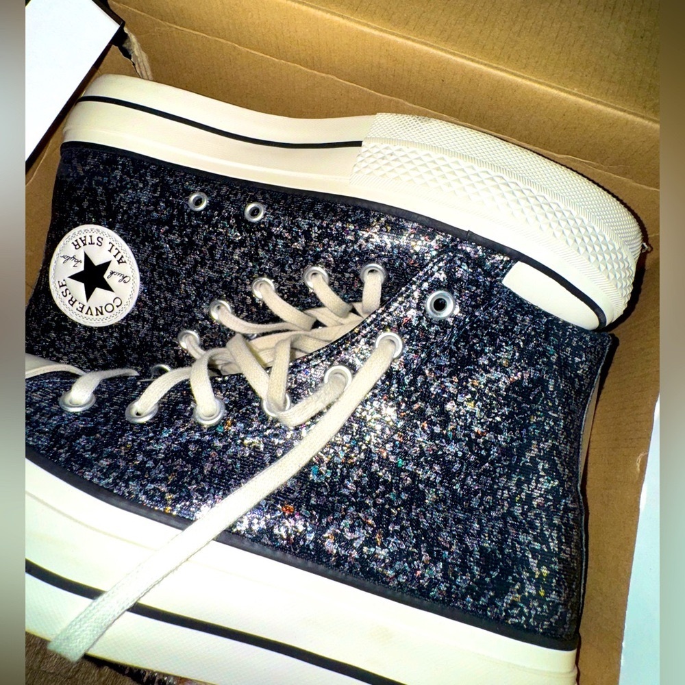 Converse High Top Glitter - Into the Void Black : Multicolor